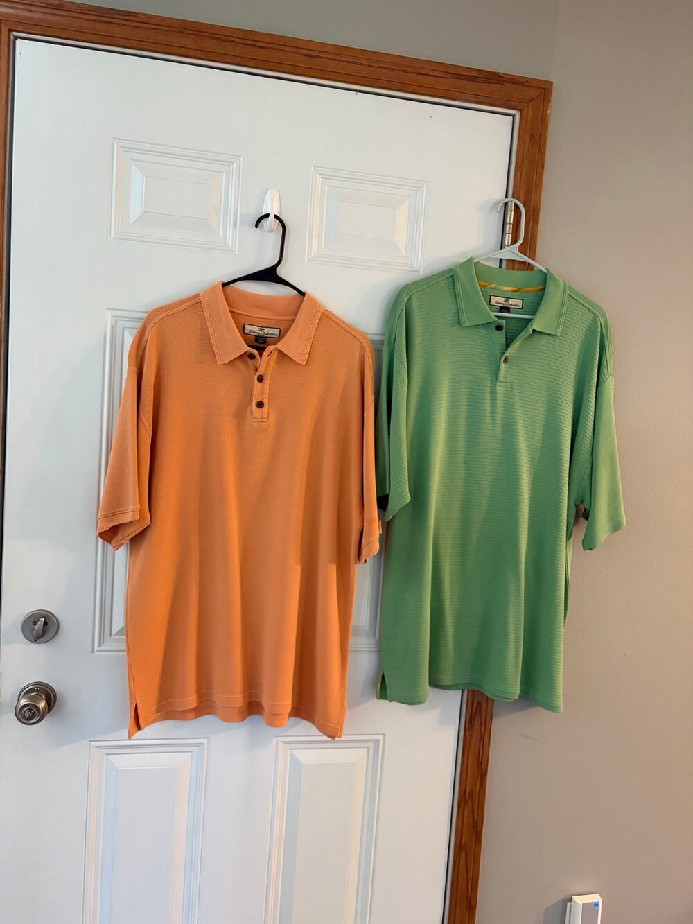 Tommy Bahama Men’s Large Shirt Lot of 2 Silk/Cotton Orange & Green Polo